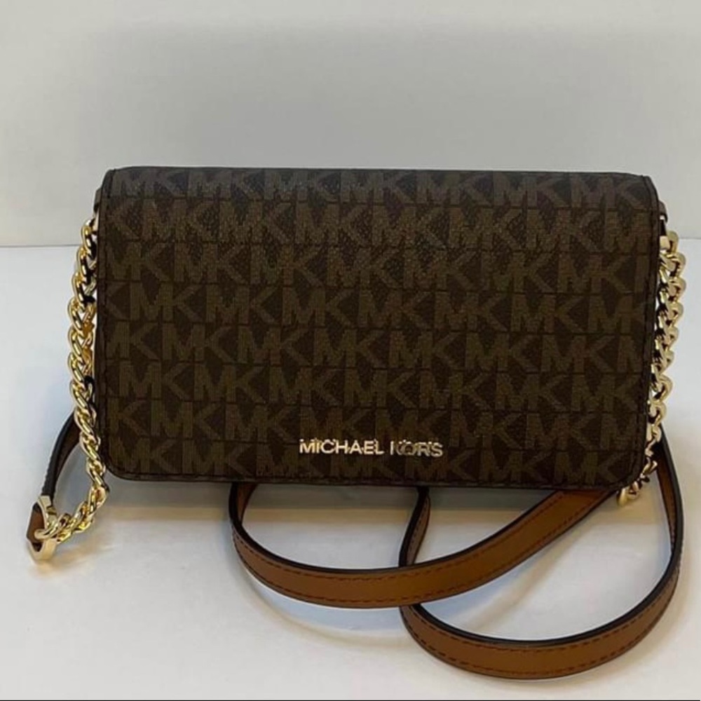 NWT Michael Kors Women's Jet Set Travel Phone Crossbody Bag/Wallet